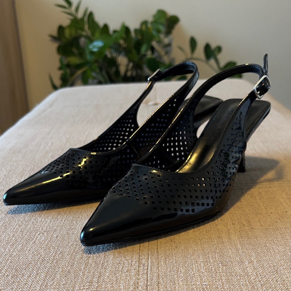 MOTD Black Slingback Heels